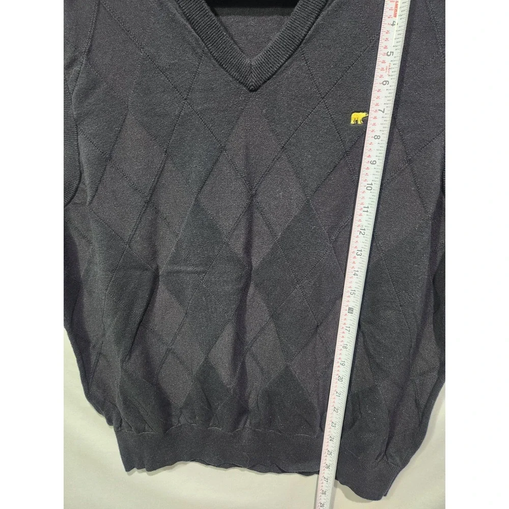 JACK NICKLAUS Men's Black Golf Argyle Diamond Sweater Vest‎ XL Preppy Minimalist